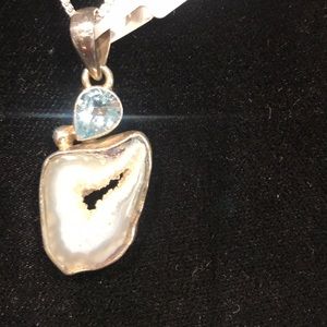 Blue topaz pendant
